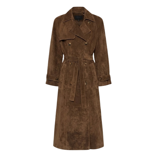 Vintage Suede Trench Coat
