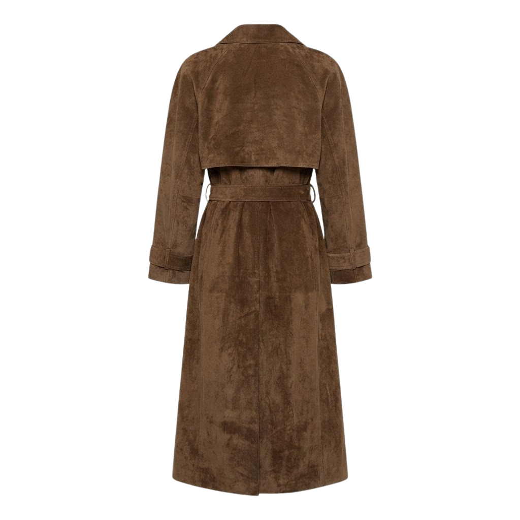 Vintage Suede Trench Coat