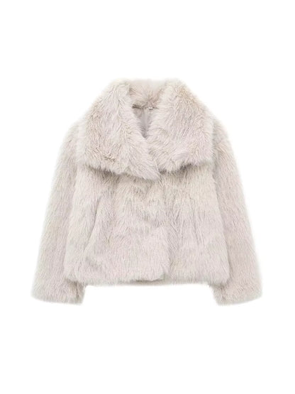 Luxe Plush Faux Fur Cropped Coat