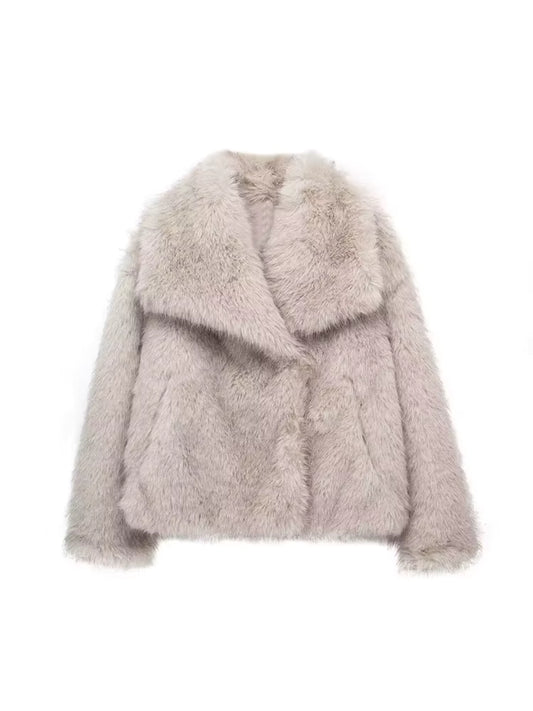 Luxe Plush Faux Fur Cropped Coat