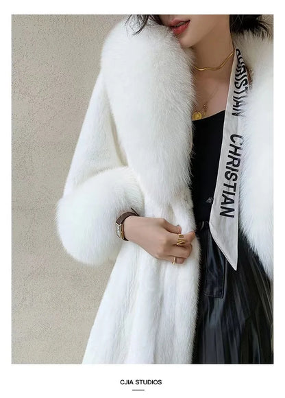 Faux Fur Self Tie Oversized Coat