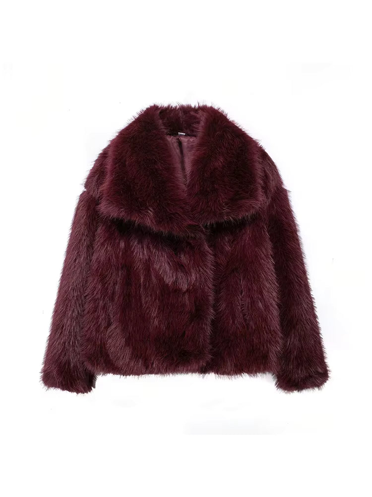 Luxe Plush Faux Fur Cropped Coat