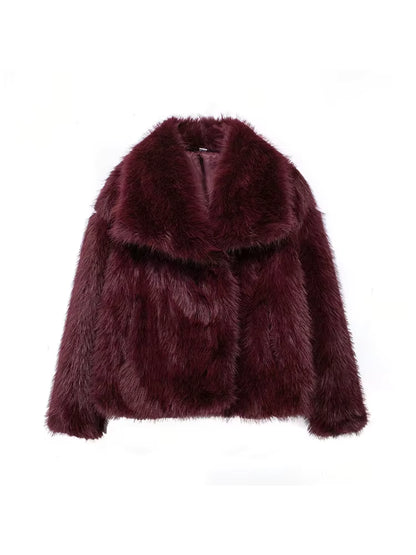 Luxe Plush Faux Fur Cropped Coat