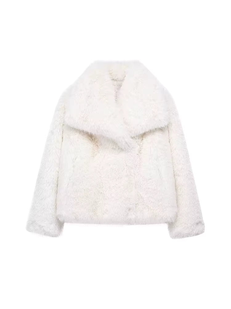 Luxe Plush Faux Fur Cropped Coat