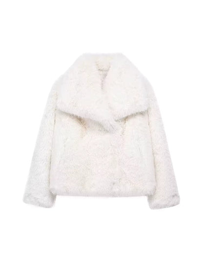 Luxe Plush Faux Fur Cropped Coat